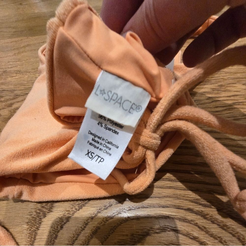 L*Space Terry Bikini Set Dax Top Lennox Bottom Tangy NWOT Sz XS - Picture 9 of 11